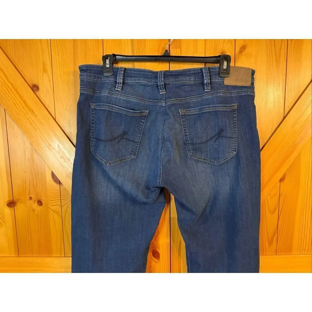 34 Heritage Jeans Mens 40 Blue COURAGE Mid-Rise Straight Leg Stretch Denim (6437
